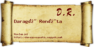 Daragó Renáta névjegykártya